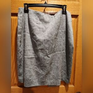 NWT Tahari Gray Linen Blend Pencil Skirt
